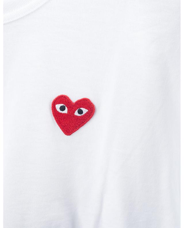 T-Shirt aus Baumwolle mit Herzaufnäher COMME DES GARCONS PLAY