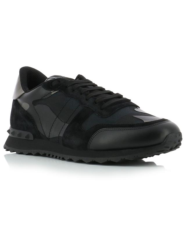 VALENTINO Army-print nylon and suede 
