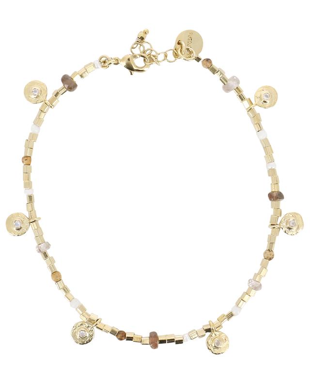 Bracelet en perles et pierres de lune Semi 5 OCTOBRE