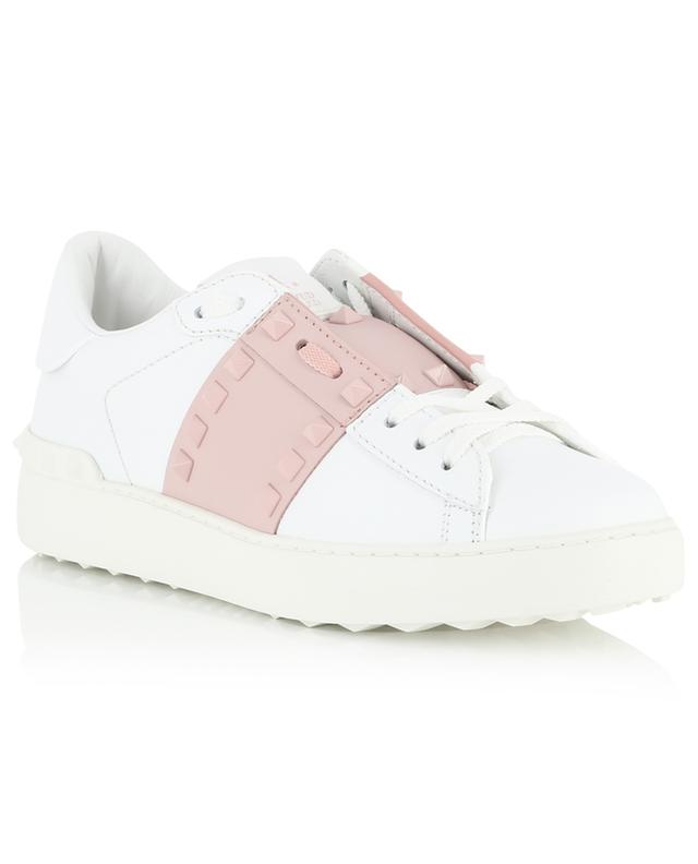 buy \u003e valentino rockstud sneakers pink 