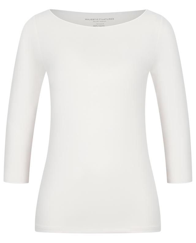 Soft Touch 3/4 sleeve boat neck T-shirt MAJESTIC FILATURES