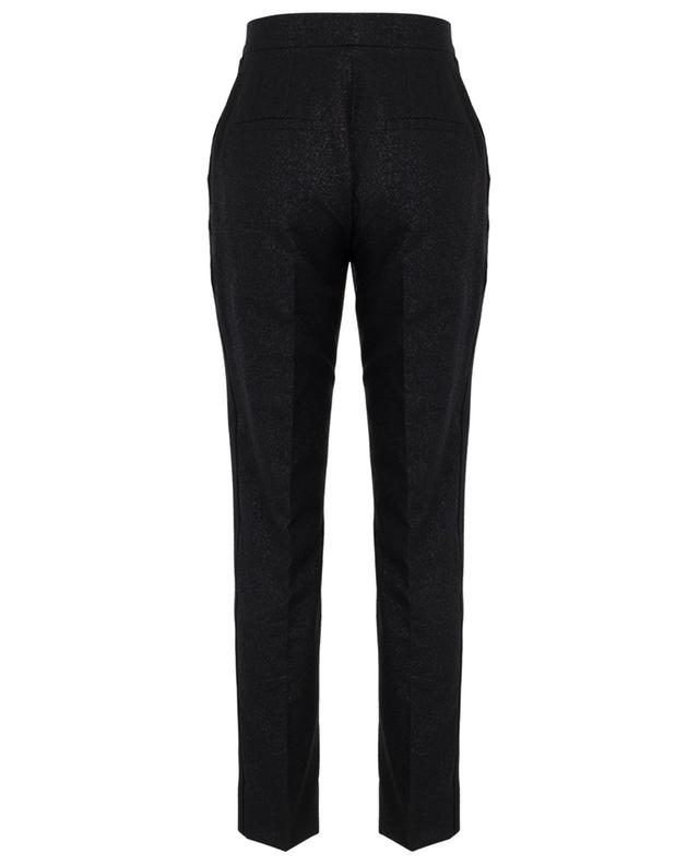 Straight-fit lamé trousers with grosgrain DOLCE &amp; GABBANA