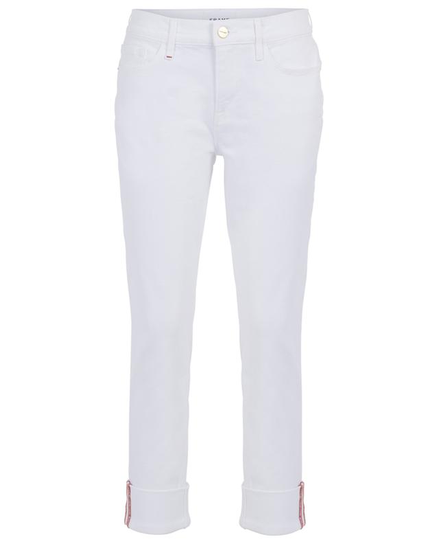 Le Nik Blanc straight fit low rise jeans with turn-ups FRAME