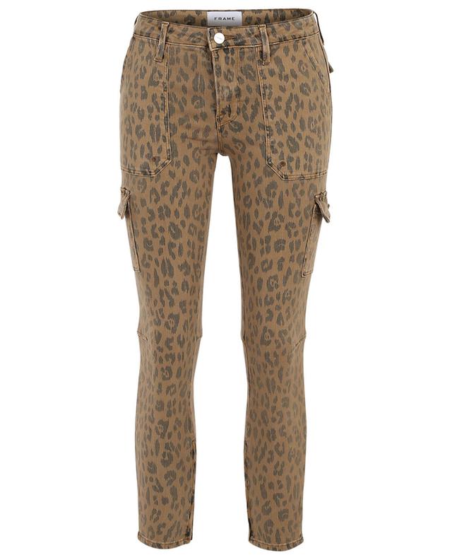 Cheetah print cargo-inspired skinny jeans FRAME