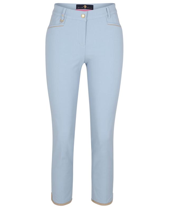 Spezia cropped slim fit trousers with piping PAMELA HENSON
