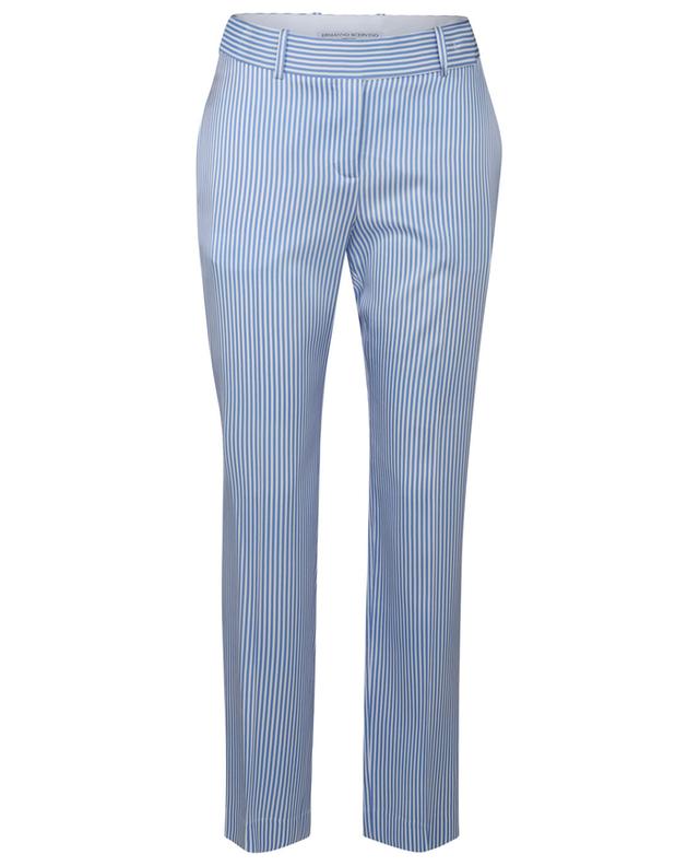 Straight-leg trousers in striped satin ERMANNO SCERVINO