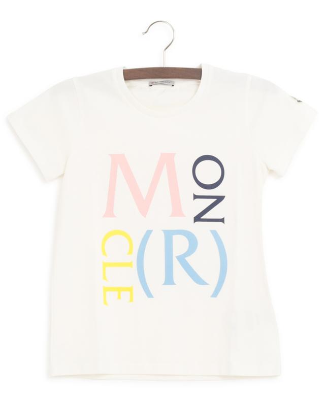 White T-shirt with multicolour logo print MONCLER