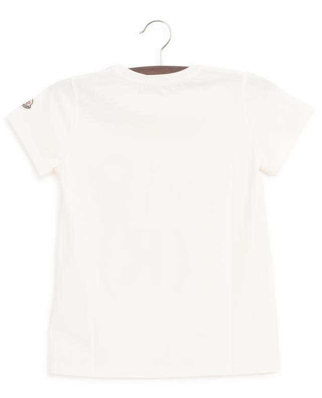 T-shirt blanc imprimé logo multicolore MONCLER