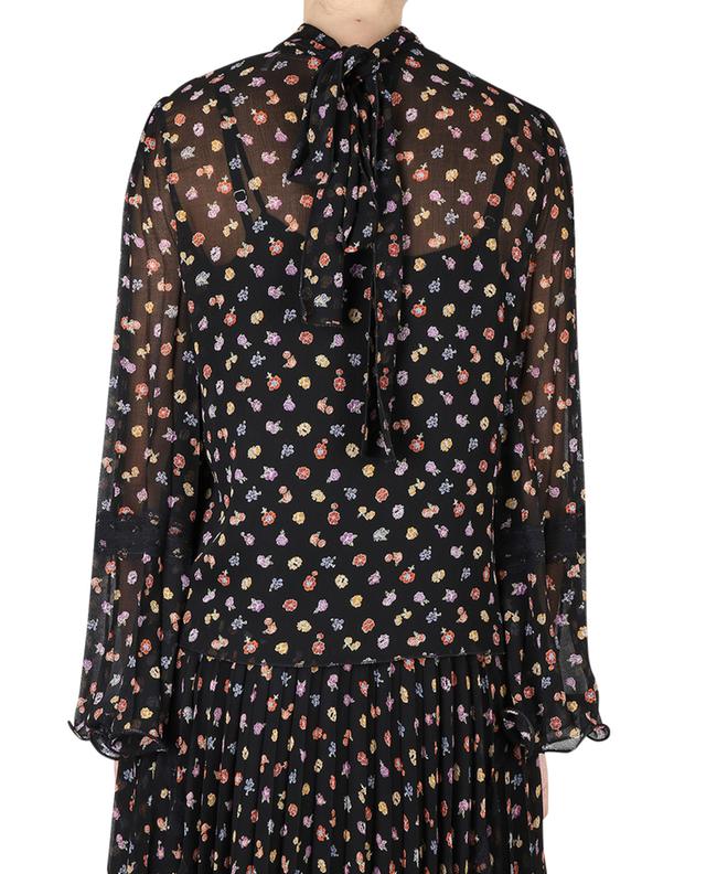 Botanical Flowers floral chiffon necktie blouse SEE BY CHLOE
