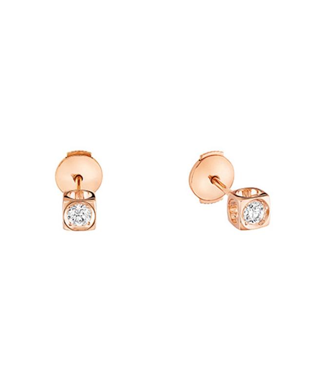 Boucles d&#039;oreilles en or rose et diamant Le Cube DINH VAN