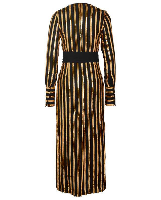 Pride sequin stripe wrap dress GALVAN LONDON