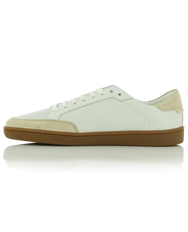 Court Classic SL/10 low-top lace-up sneakers in perforated leather and suede SAINT LAURENT PARIS