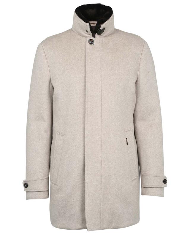 MOORER Lined cashmere jacket with lamb fur collar - Bongénie-Grieder