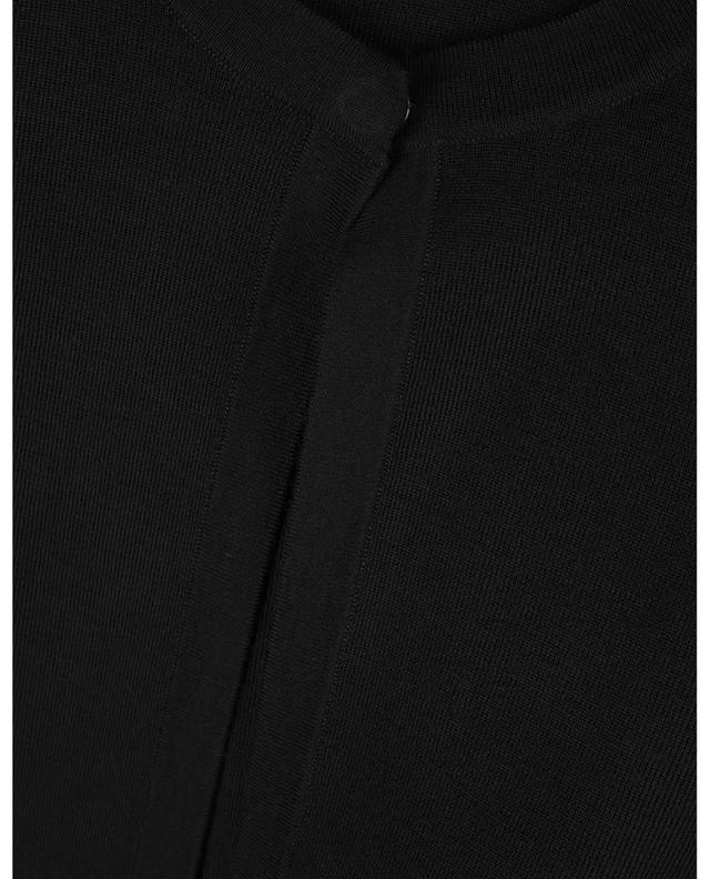 Cropped short-sleeve wool-blend cardigan AKRIS PUNTO