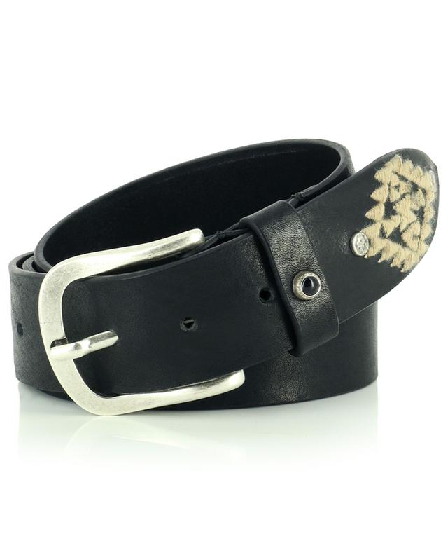 Vintage leather belt with ethnic embroideries ANDREA D&#039;AMICO