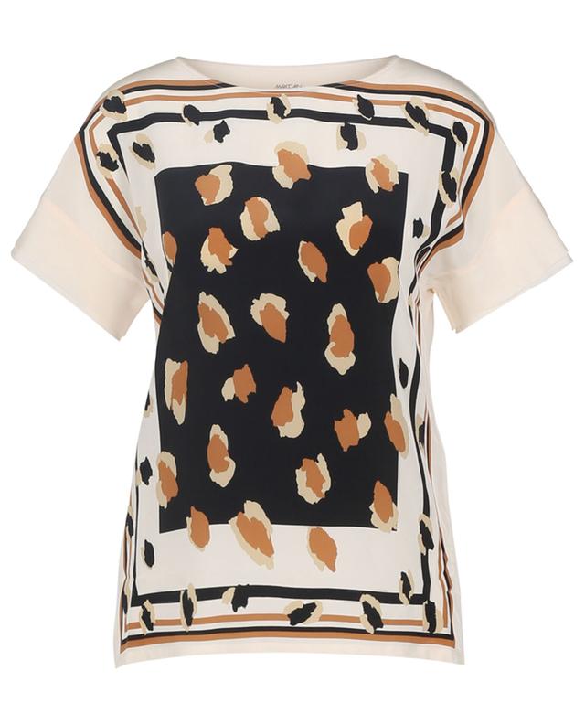 Leopard print bi-material T-shirt MARC CAIN