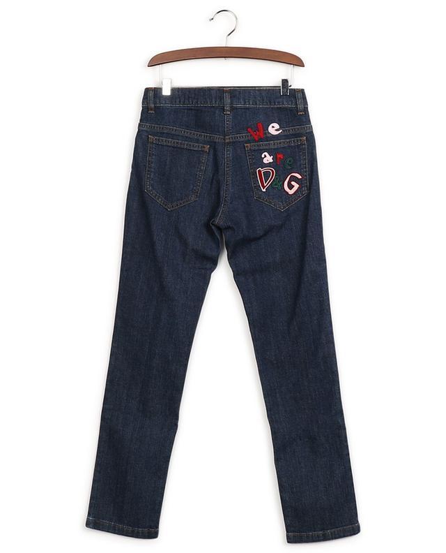 Cotton-blend We are D&amp;G patch jeans DOLCE &amp; GABBANA