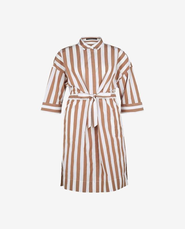 Striped poplin midi dress WINDSOR
