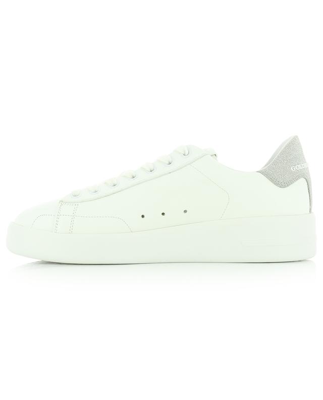 Pure Star white leather with silver tone glitter GOLDEN GOOSE