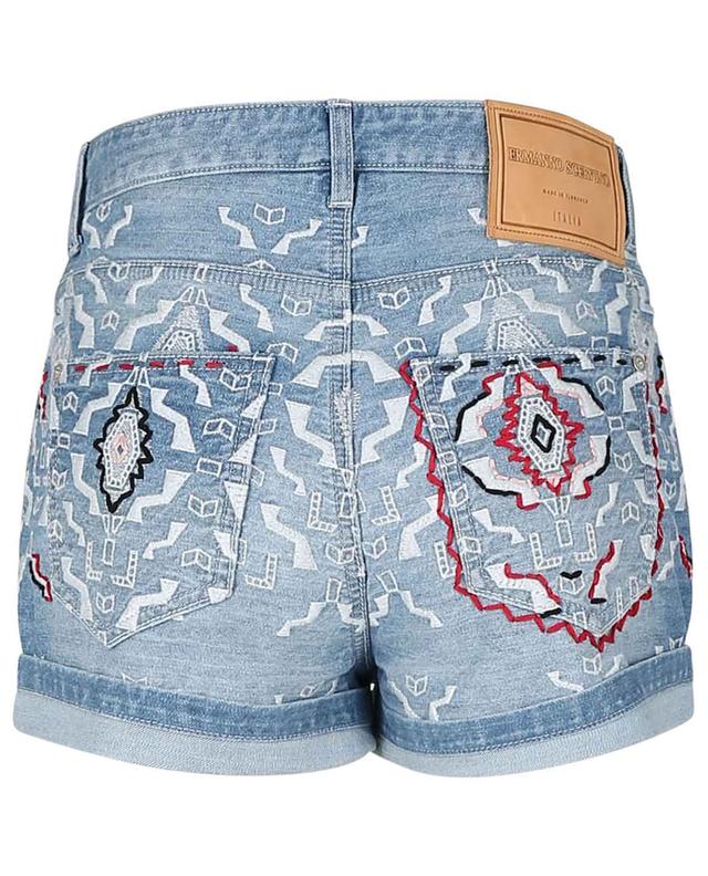 Denim shorts adorned with ethnic embroidery ERMANNO SCERVINO