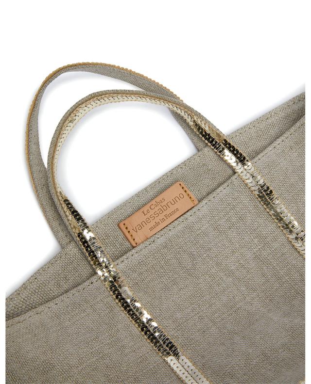 Mini linen canvas tote bag with sequins VANESSA BRUNO