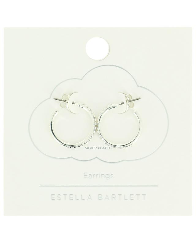Silver-plated zirconia crystal hoop earrings ESTELLA BARTLETT