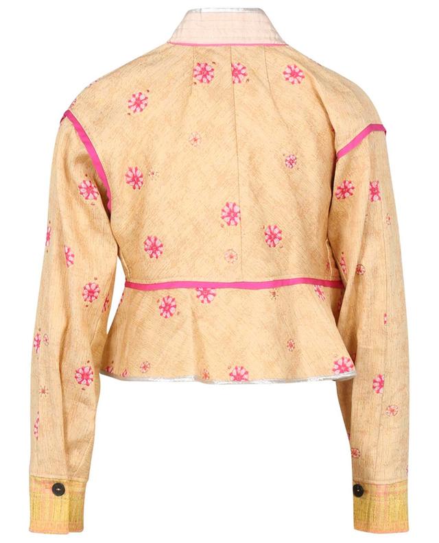 Pink Spirit ethnic jacquard cropped jacket FORTE FORTE