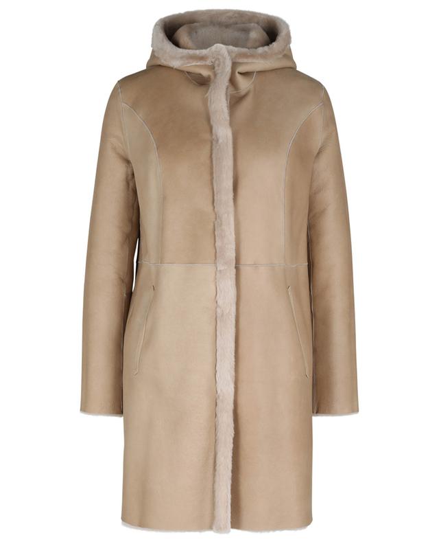 Sama reversible shearling hooded coat ARMA