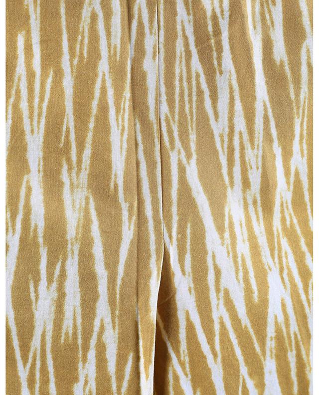 Pantalon cigarette en coton imprimé Paolo Yellow Lines HARTFORD
