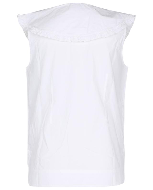 Ärmelloses Boxy-Hemd aus Bio-Baumwolle mit Oversize-Kragen GANNI
