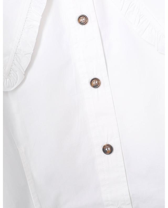 Fitted organic cotton shirt with oversize collar GANNI