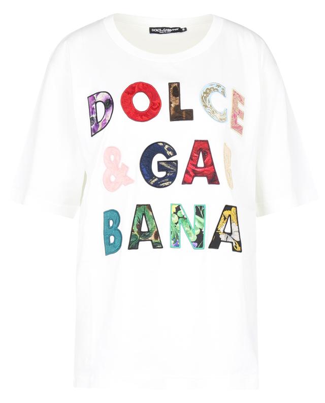 T-shirt oversize brodé logo Patchwork DOLCE &amp; GABBANA