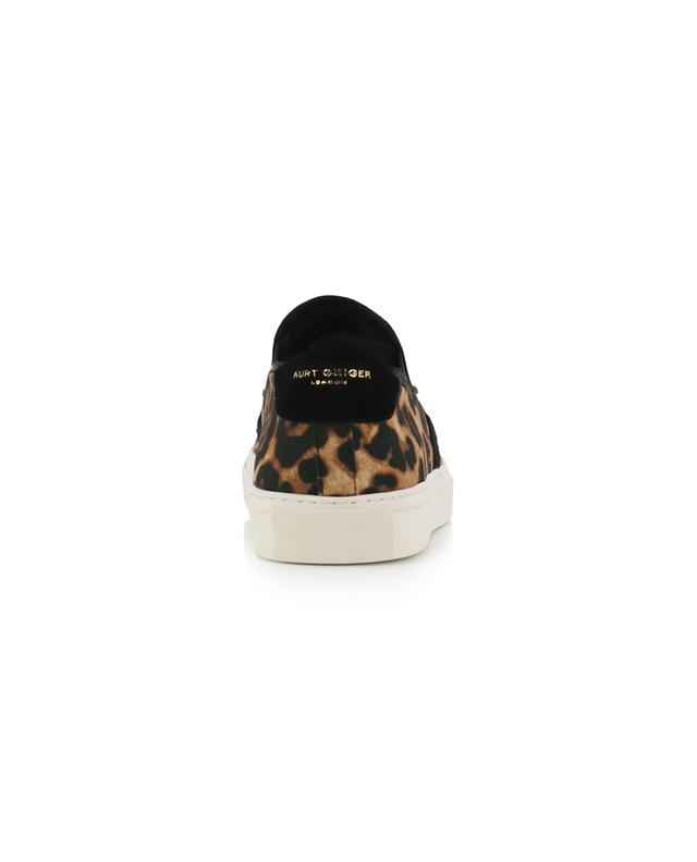 Leah Eye embroidered leather low-top slip-on sneakers KURT GEIGER LONDON