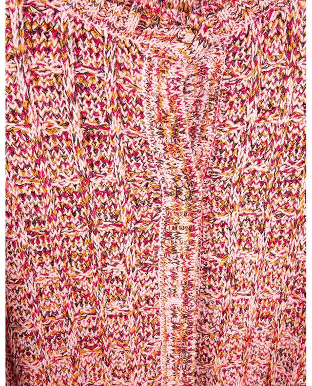 Grid patterned glittering loose knit cardigan M MISSONI