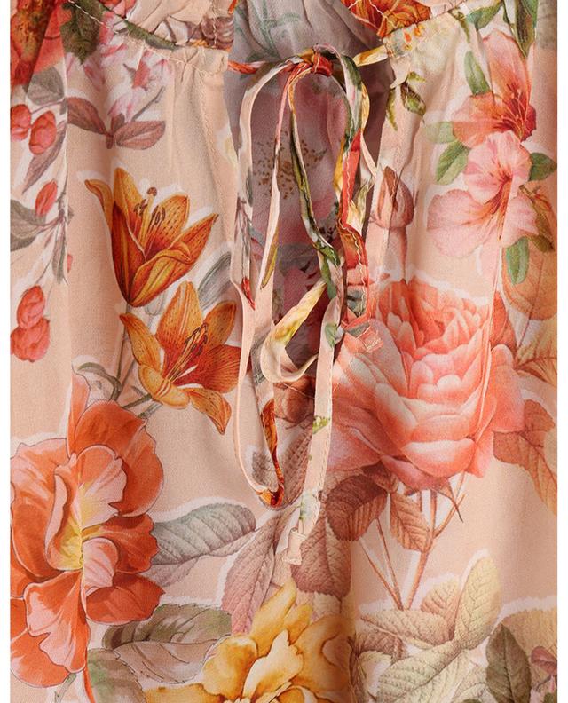 Vintage Flower printed ruffle sleeve top PRINCESS