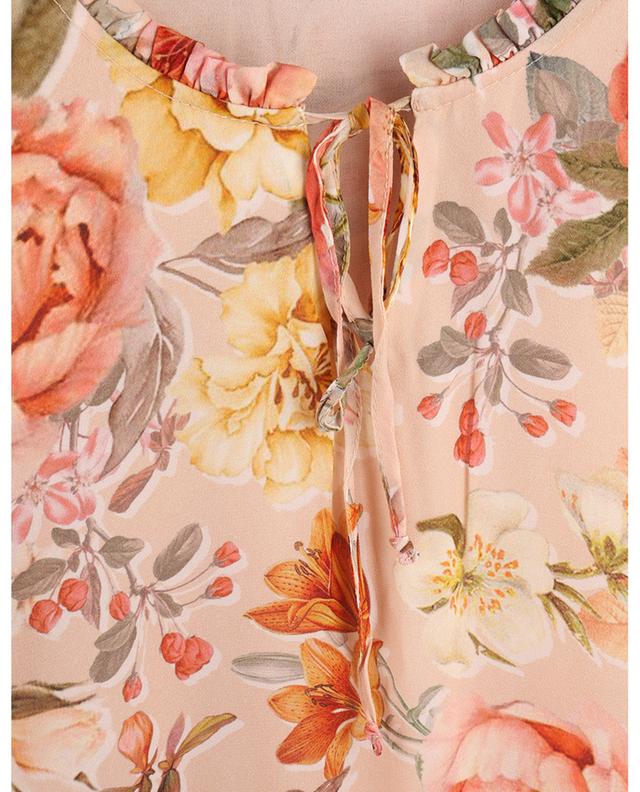 Vintage Flower printed short loose dress PRINCESS