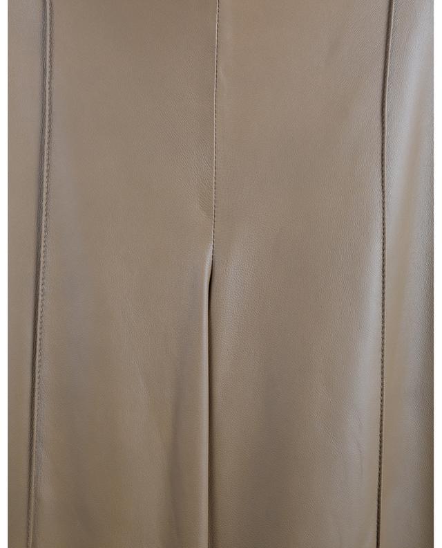 Pantalon large taille haute en cuir nappa VINCE