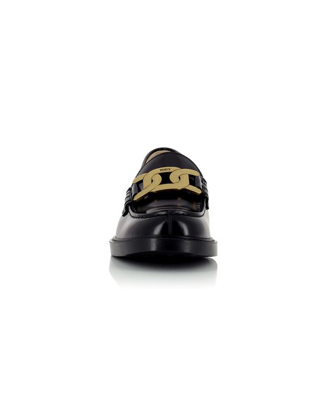Chain detail adorned leather loafers TOD&#039;S