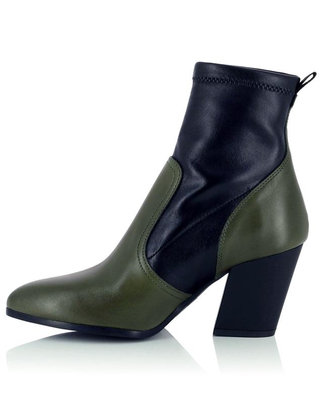 Bicolour stretch leather heeled ankle boots HOGAN