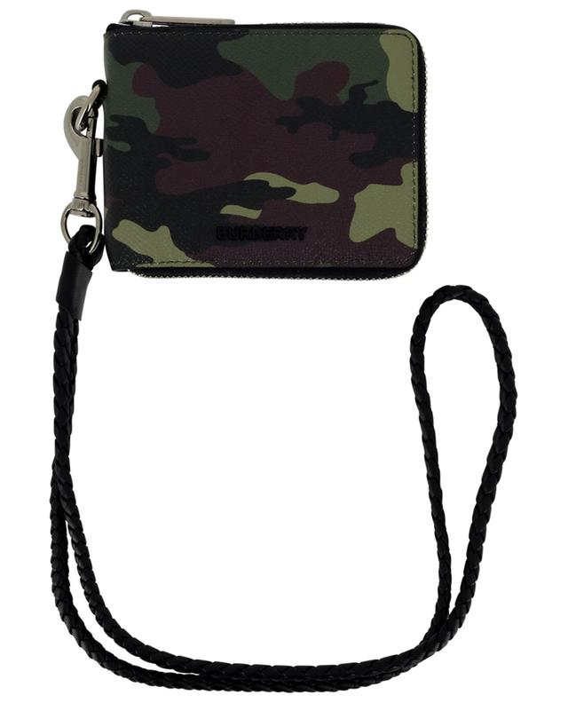 BURBERRY Daniels Lanyard camouflage printed leather zip-around wallet -  Outlet