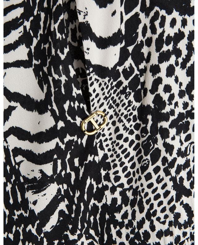 Animal print adorned crepe mini dress TWINSET
