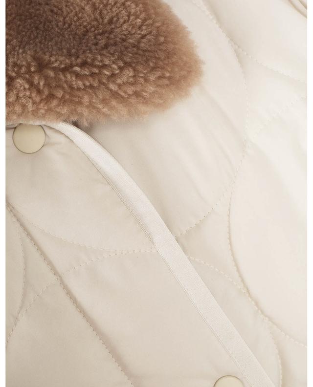 Dot quilted jacket with faux fur collar AKRIS PUNTO