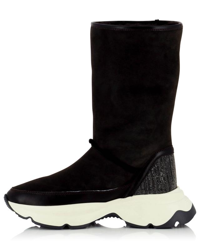 Sneaker sole suede and shearling ankle boots FABIANA FILIPPI