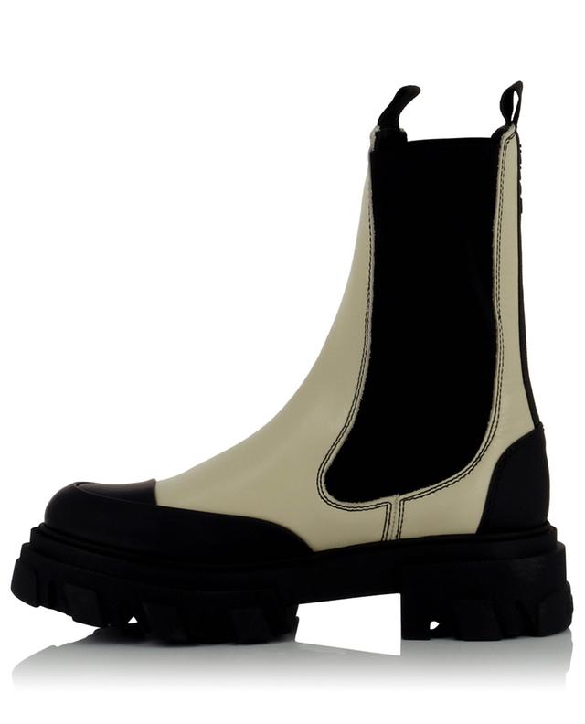 Leather chelsea ankle boots with recycled rubber GANNI