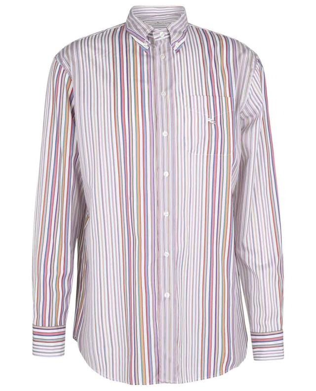 Comfort Fit multicolour stripe adorned cotton shirt ETRO