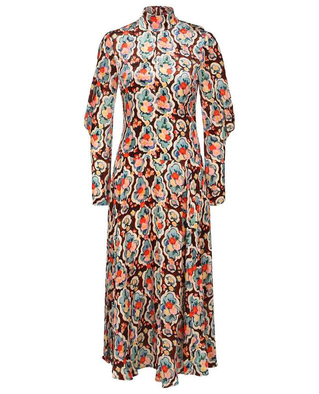 Kenny Matisse long printed velvet dress LA DOUBLEJ
