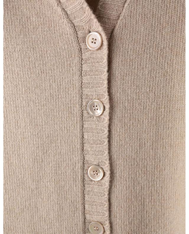 V-neck cardigan with contrasting cuffs MAJESTIC FILATURES
