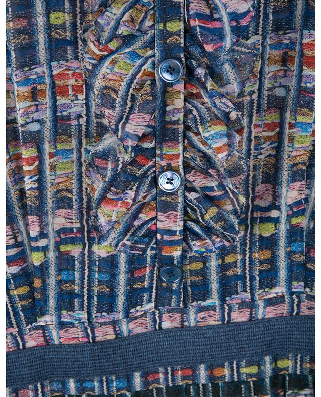 Robe longue en soie imprimée tweed MAISON COMMON