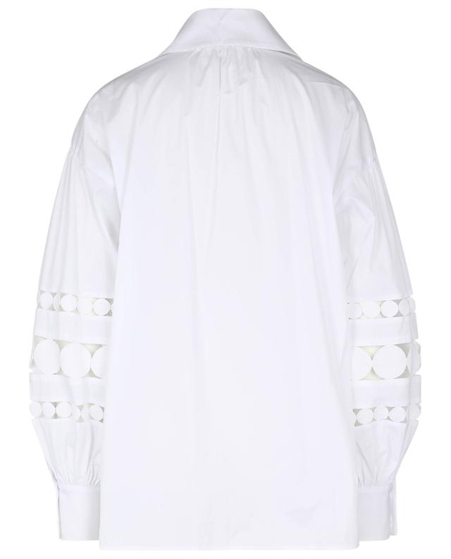 Polka dot braid adorned cotton blouse MAISON COMMON