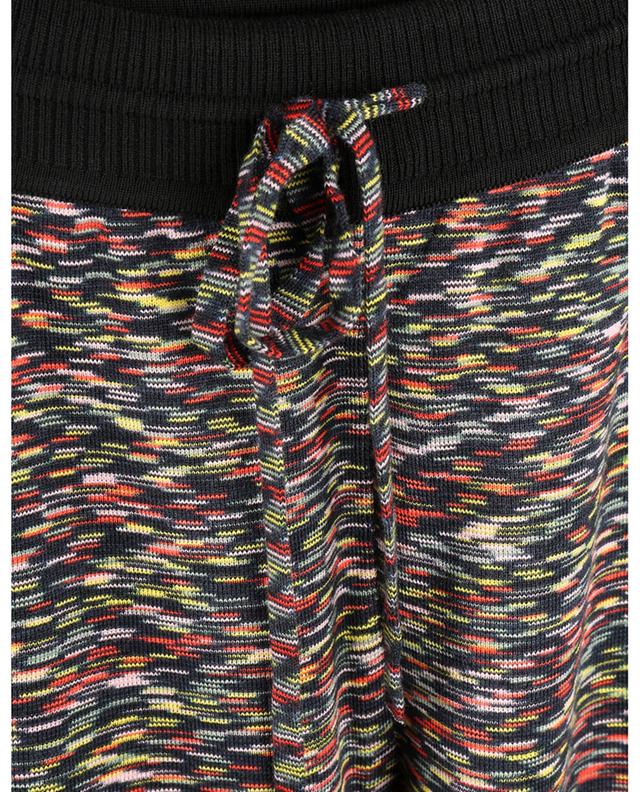 Multicolour stripe adorned knit track trousers M MISSONI